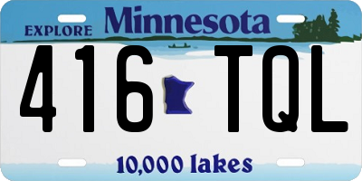 MN license plate 416TQL