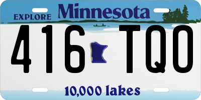 MN license plate 416TQO
