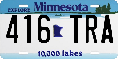 MN license plate 416TRA