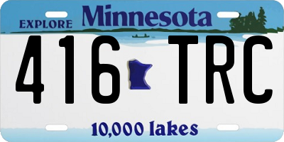 MN license plate 416TRC