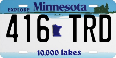 MN license plate 416TRD