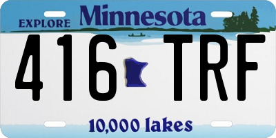 MN license plate 416TRF