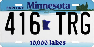 MN license plate 416TRG