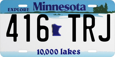 MN license plate 416TRJ