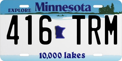 MN license plate 416TRM
