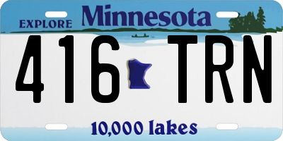 MN license plate 416TRN