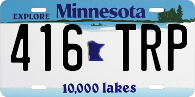 MN license plate 416TRP
