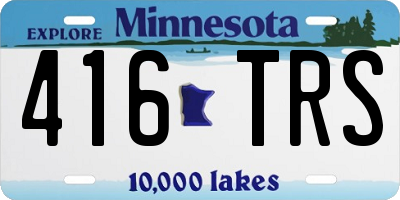 MN license plate 416TRS