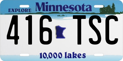 MN license plate 416TSC
