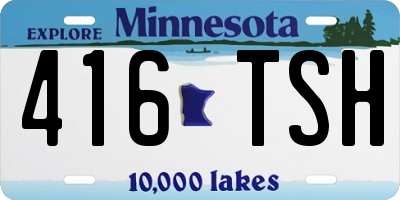 MN license plate 416TSH