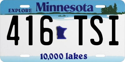 MN license plate 416TSI