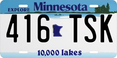MN license plate 416TSK