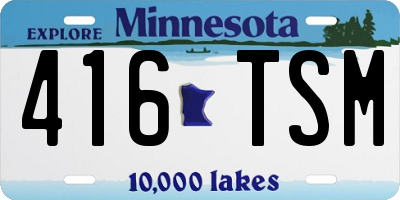 MN license plate 416TSM