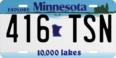 MN license plate 416TSN