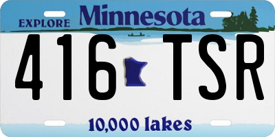 MN license plate 416TSR