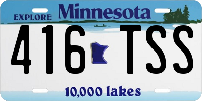 MN license plate 416TSS