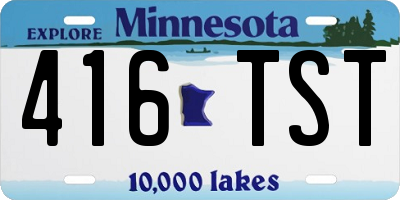 MN license plate 416TST