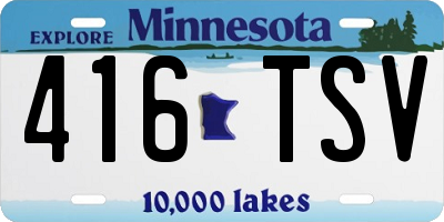 MN license plate 416TSV