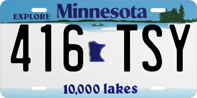 MN license plate 416TSY