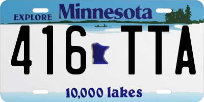 MN license plate 416TTA