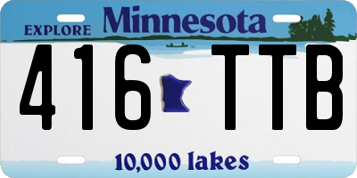MN license plate 416TTB