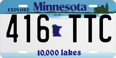 MN license plate 416TTC