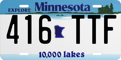 MN license plate 416TTF
