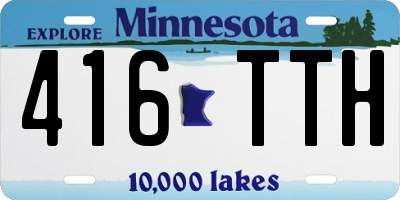 MN license plate 416TTH