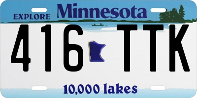 MN license plate 416TTK