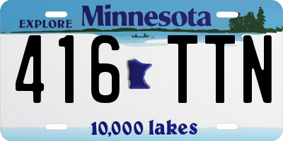 MN license plate 416TTN