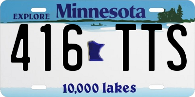MN license plate 416TTS