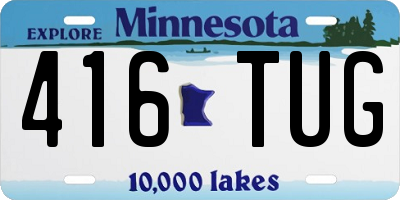 MN license plate 416TUG