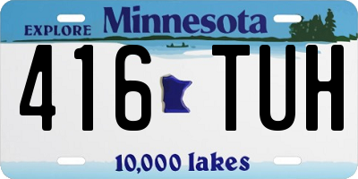MN license plate 416TUH