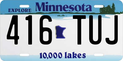 MN license plate 416TUJ