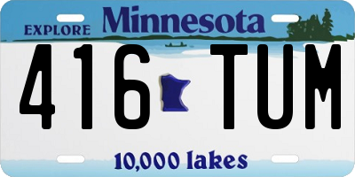 MN license plate 416TUM