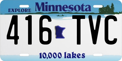 MN license plate 416TVC