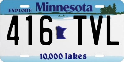 MN license plate 416TVL