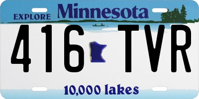 MN license plate 416TVR