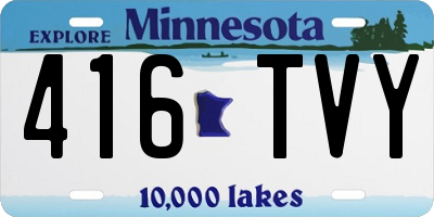 MN license plate 416TVY