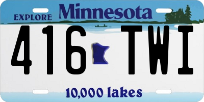 MN license plate 416TWI