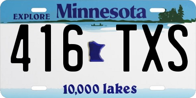 MN license plate 416TXS
