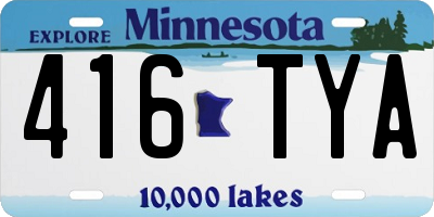 MN license plate 416TYA