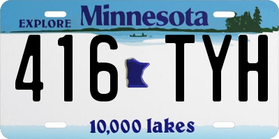 MN license plate 416TYH