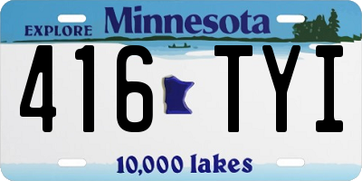 MN license plate 416TYI