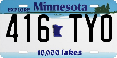 MN license plate 416TYO