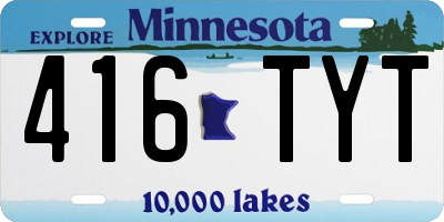 MN license plate 416TYT