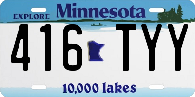 MN license plate 416TYY