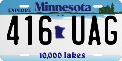 MN license plate 416UAG