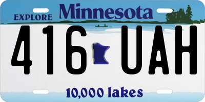 MN license plate 416UAH