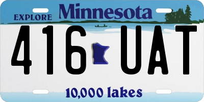 MN license plate 416UAT